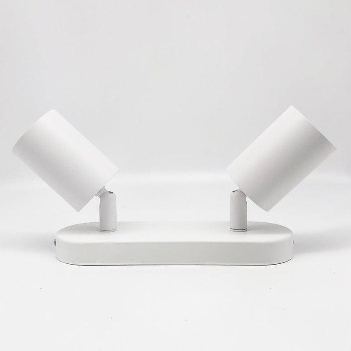 Lámpara de techo con 2 focos orientables de aluminio para bombilla GU10