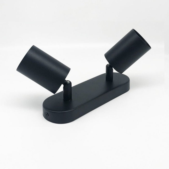 Lámpara de techo con 2 focos orientables de aluminio para bombilla GU10