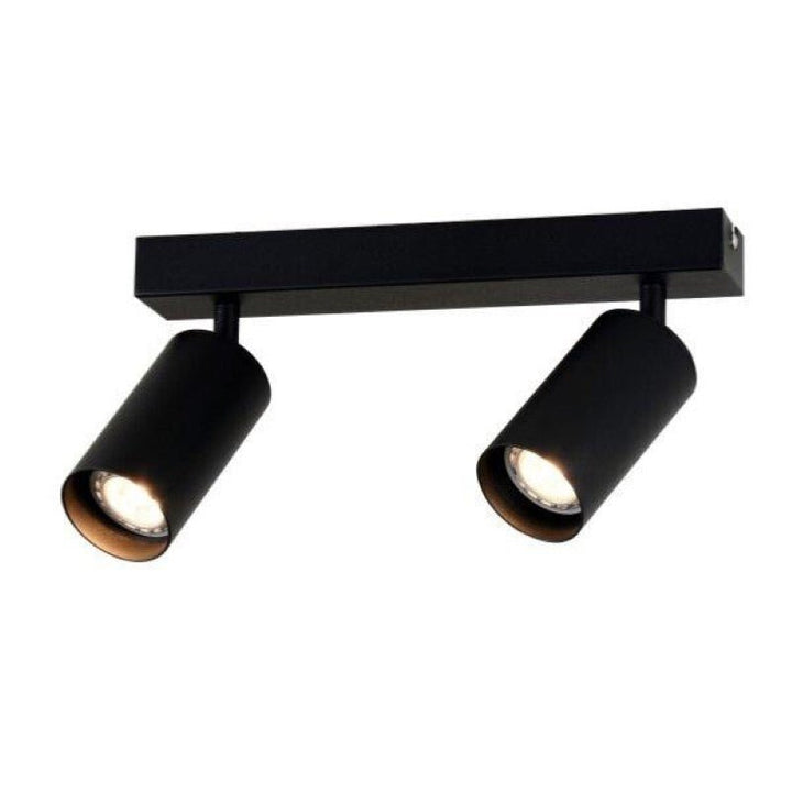 Plafonnier 2 Spots Orientables Noir pour Ampoule GU10