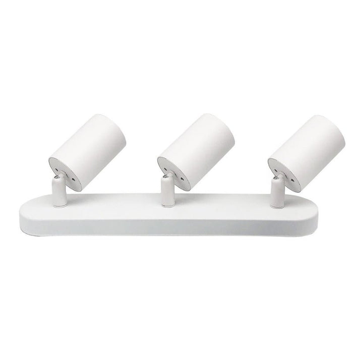 Plafonnier 3 Spots Orientables Alu Blanc pour Ampoule GU10