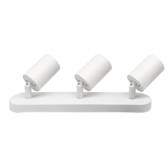 Ceiling light with 3 adjustable spots in white aluminum for GU10 bulbs