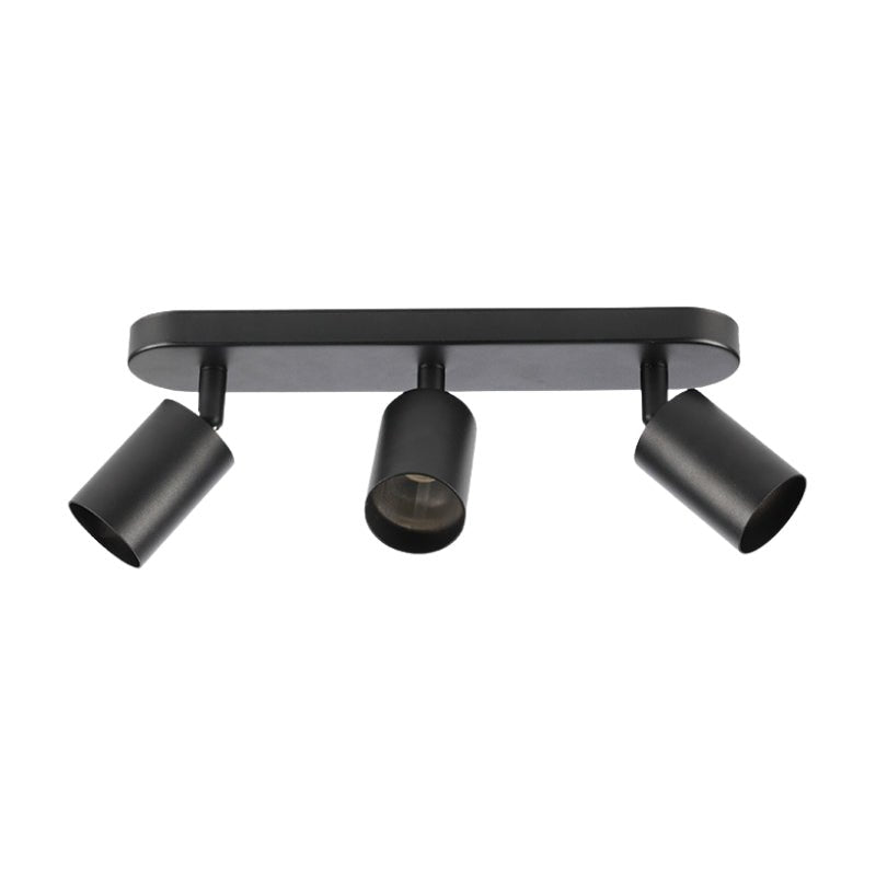 Plafonnier 3 Spots Orientables Alu Noir pour Ampoule GU10
