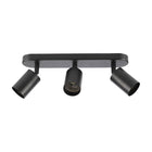 Plafón 3 Focos Orientables Aluminio Negro para Bombilla GU10