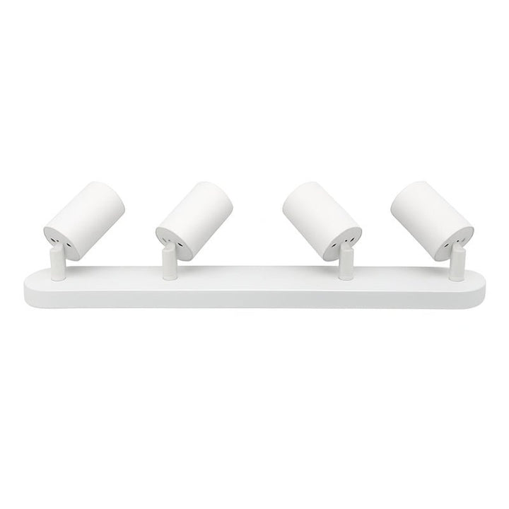 Plafonnier 4 Spots Orientables Alu Blanc pour Ampoule GU10