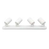 Plafonnier 4 Spots Orientables Alu Blanc pour Ampoule GU10