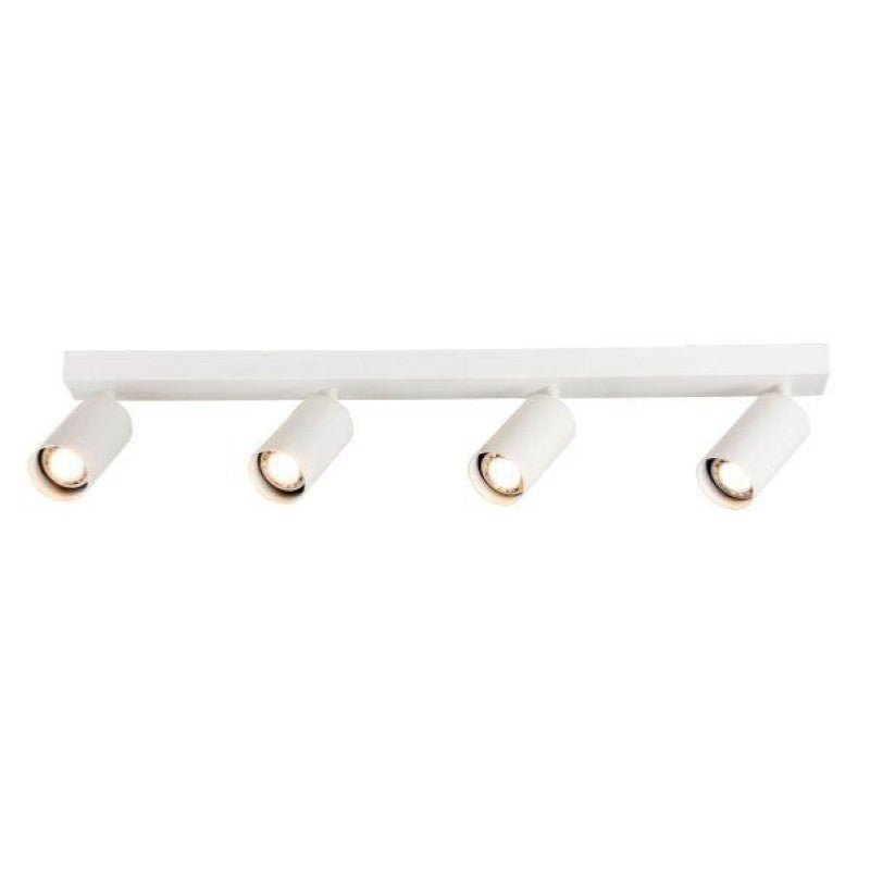Plafonnier 4 Spots Orientables Blanc pour Ampoule GU10 - Silamp France