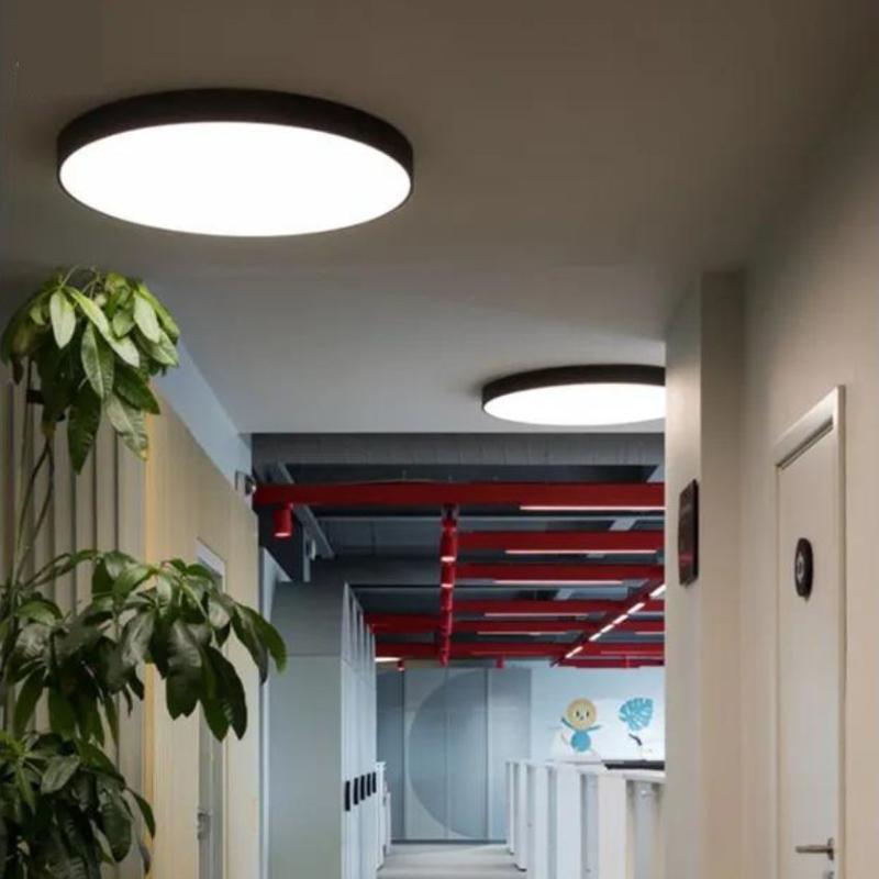 Plafonnier LED Bois 18W 28cm Wengé
