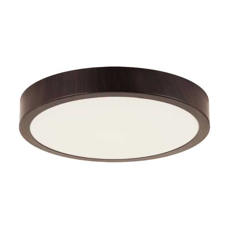 Plafonnier LED 18W Bois Wengé 28cm - Silamp France