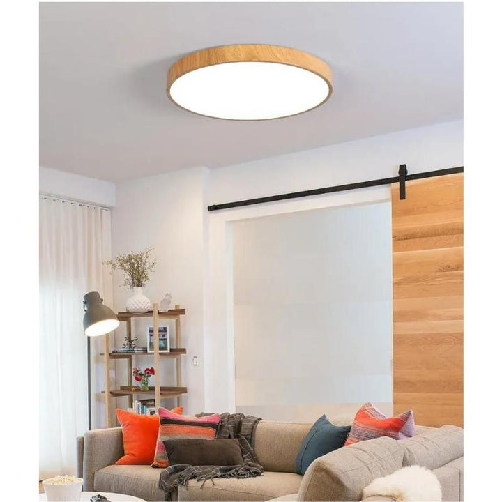 Plafonnier LED Bois 24W 38cm Chêne
