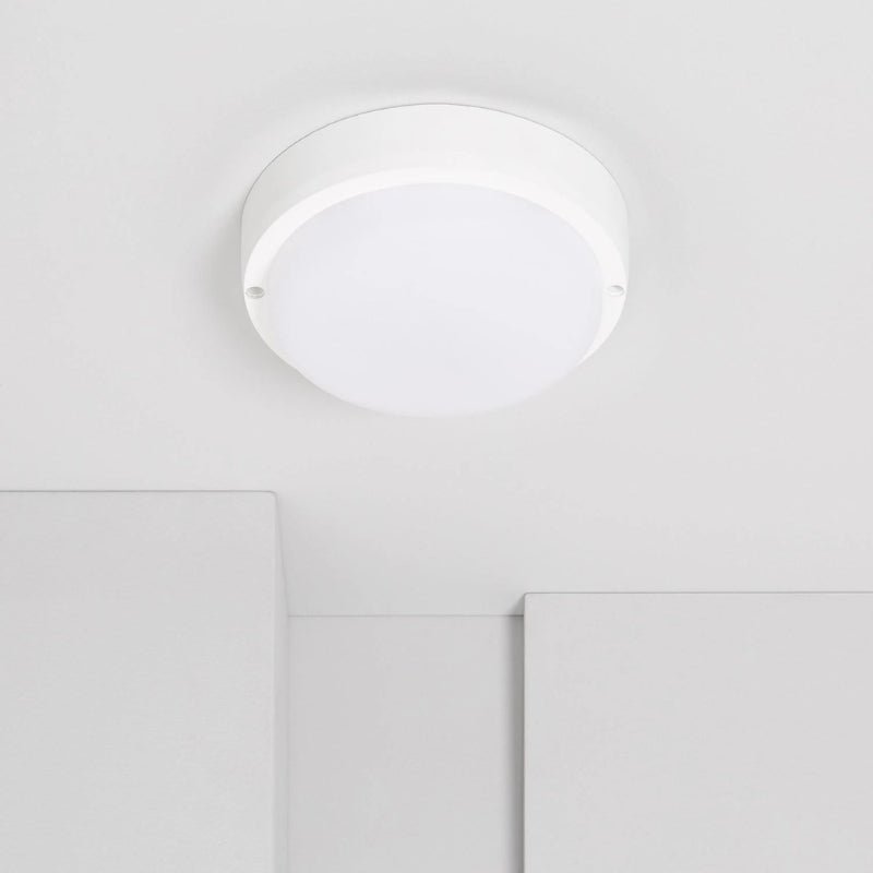 Plafonnier LED Extérieur Rond 15W Blanc IP65 Ø140 mm