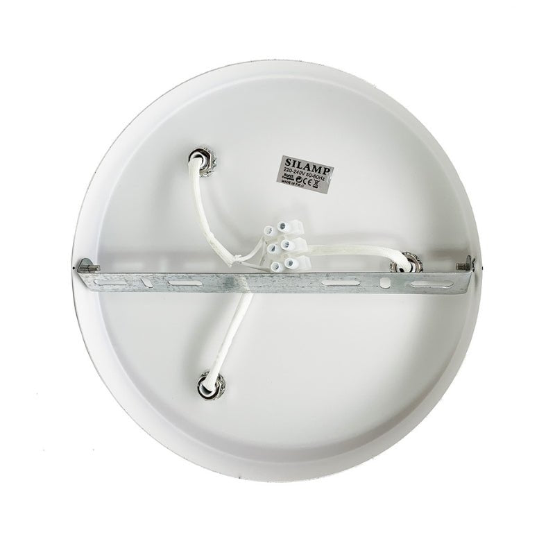 Plafonnier Rond 3 Spots Orientables Alu Blanc pour Ampoule GU10