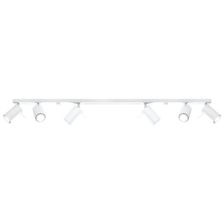 Plafonnier 6 Spots Orientables Blanc pour Ampoule GU10