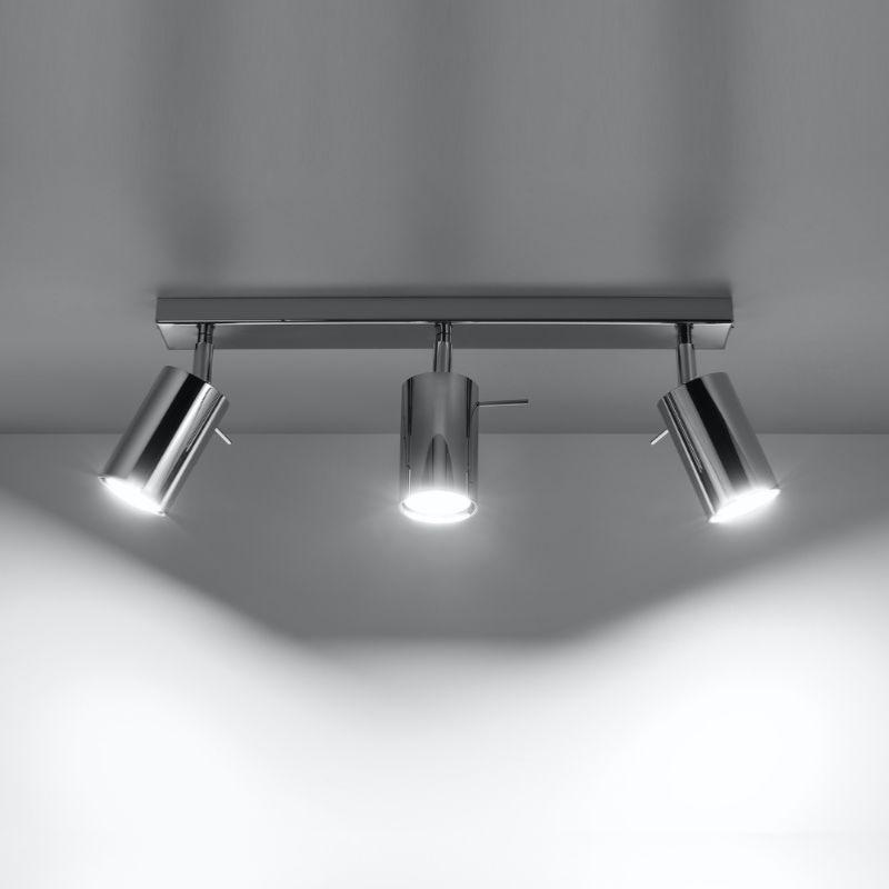 Plafonnier 3 Spots Orientables Métal pour Ampoule GU10
