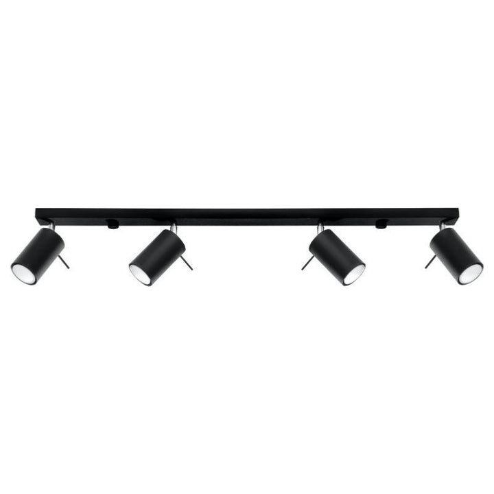 Plafonnier 4 Spots Orientables Noir pour Ampoule GU10