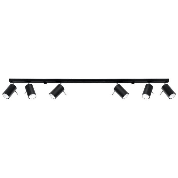 Plafonnier 6 Spots Orientables Noir pour Ampoule GU10