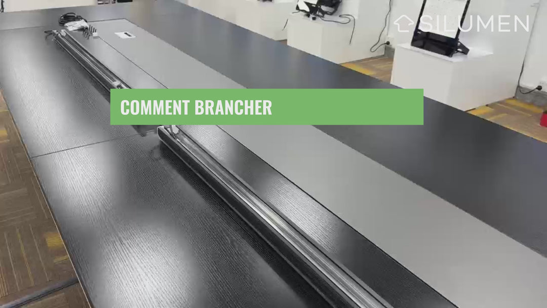 Suspension Linéaire LED 120cm 40W 130lm/W Interconnectable CCT Noir - 3000K/4200K/6400K(Pack de 10)