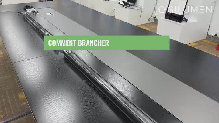 Suspension Linéaire LED 120cm 40W 130lm/W Interconnectable CCT Noir - 3000K/4200K/6400K(Pack de 10)