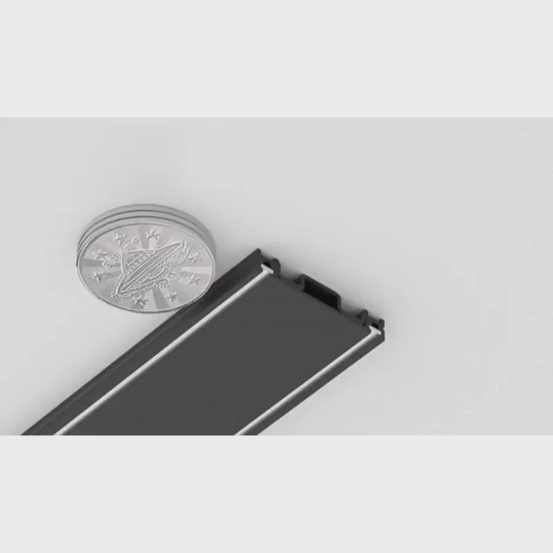 Rail Magnétique Extra Plat Noir MM30 1M