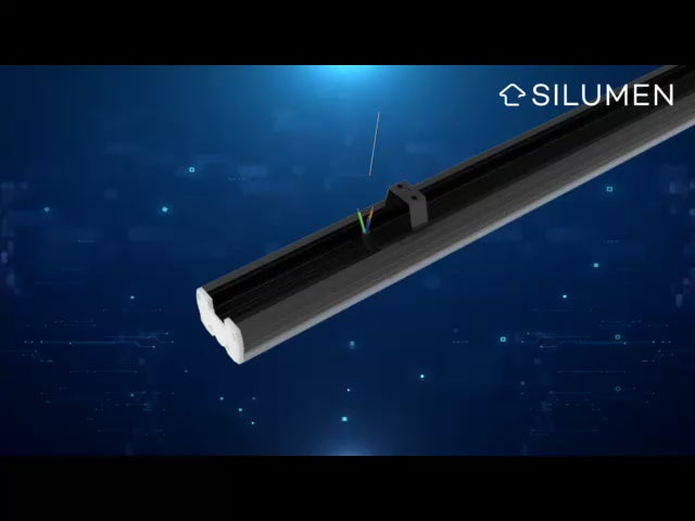 Pack of 10 - Linear LED Suspension 150cm 60W 130lm/W Interconnectable CCT Black