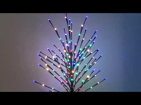 Weihnachtslichtbaum 1M50 160LED IP44 mit Timer - Mehrfarbig