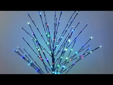 1M60 RGB-Weihnachtslichtbaum mit IP44-Fernbedienung, 8 Modi