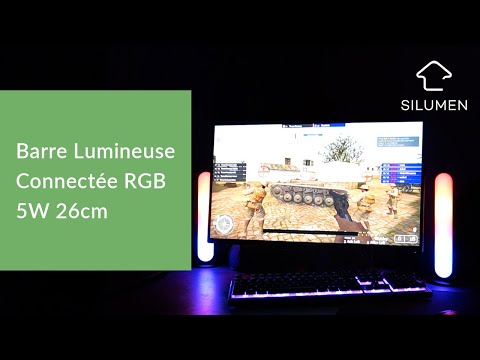 Barra de luz conectada RGB 5W 26 cm (lote de 2)