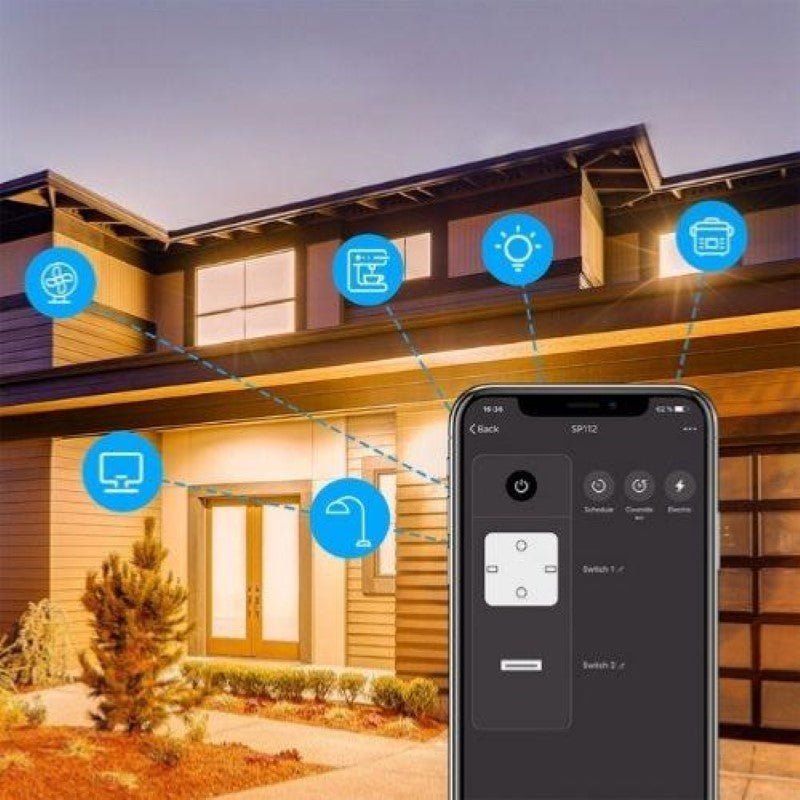 Prise Connectée Wifi 16A avec 2 Ports USB 2.1A - Pack de 2