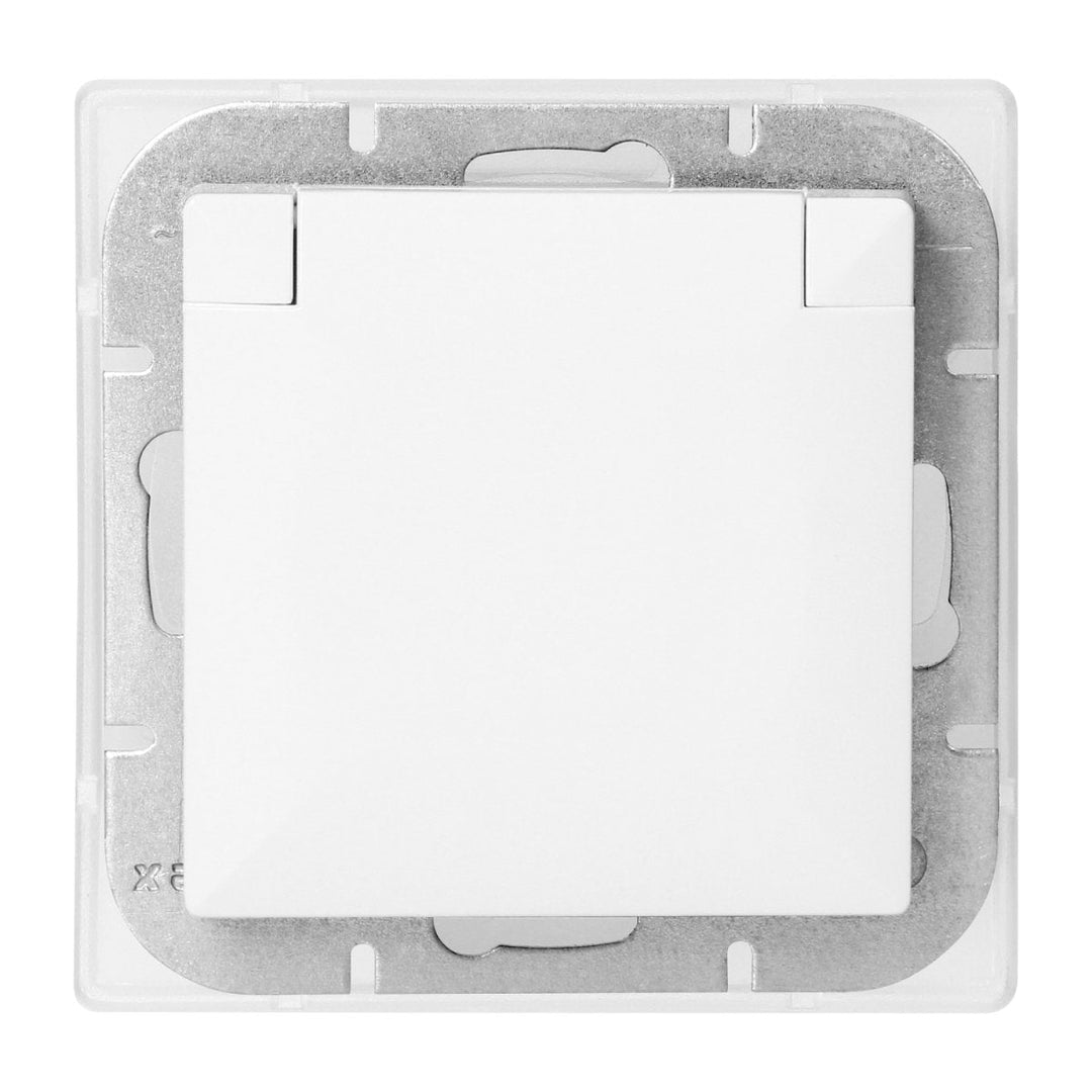 Prise Encastrée 2P+T 16A 250V avec Clapet - Blanc - Silumen