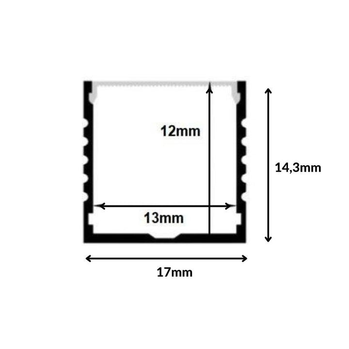 Profile Aluminium pour Bandeau LED Couvercle Opaque (Pack de 5)