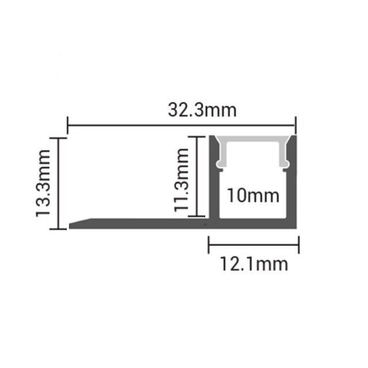 Recessed Aluminum Profile 2m Ceiling for LED Strip