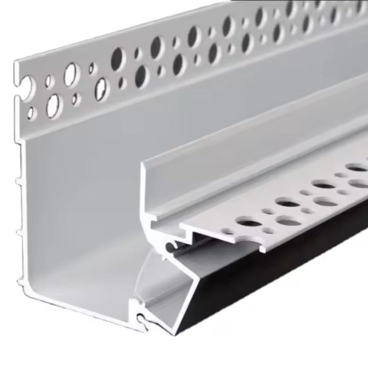 Profilé Aluminium Encastrable 2M pour Faux Plafond Éclairage Indirect