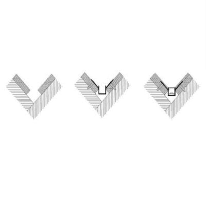 Profilé Aluminium Encastré d'Angle 1m pour Ruban LED Couvercle Blanc Opaque