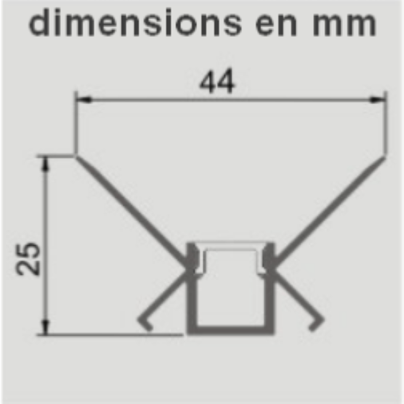 Profilé Aluminium Encastré d'Angle 2m pour Ruban LED Couvercle Blanc Opaque