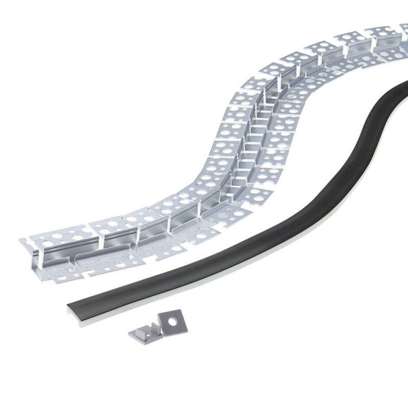 Profilé Aluminium Flexible 2M Cache Opaque Noir