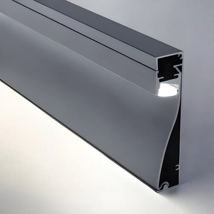 Profilé Aluminium Plinthe Couleur Gris Métallique 2M pour Ruban LED 10mm