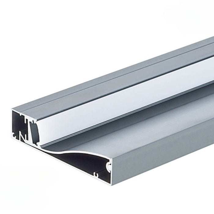 Profilé Aluminium Plinthe Couleur Gris Métallique 2M pour Ruban LED 10mm