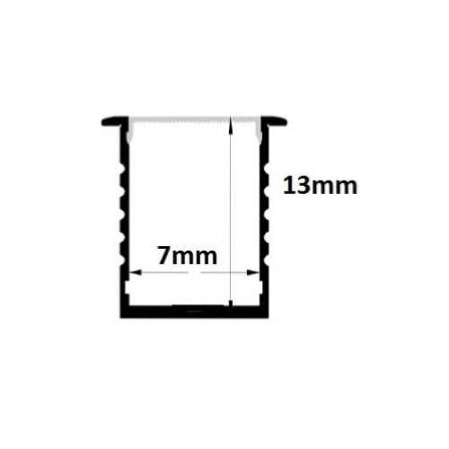 Profilé Aluminium pour Bandeau LED - Cache Blanc Opaque (Pack de 5)