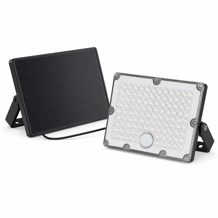 Projecteur Led Solaire Extérieur 9W IP65 Détecteur de Lumière et de Mouvement