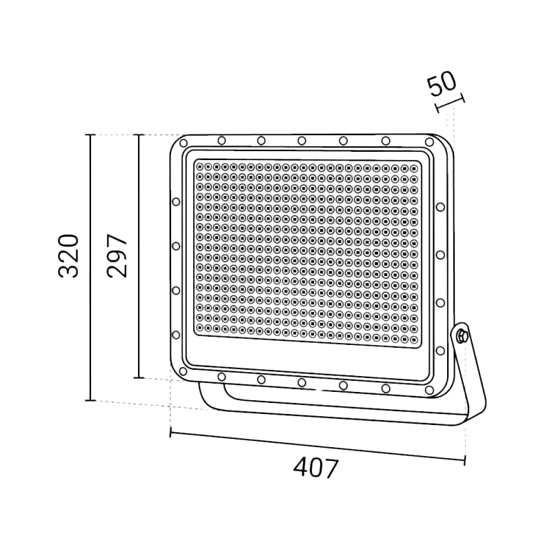 Projecteur Extérieur 300W IP65 140lm/W Noir