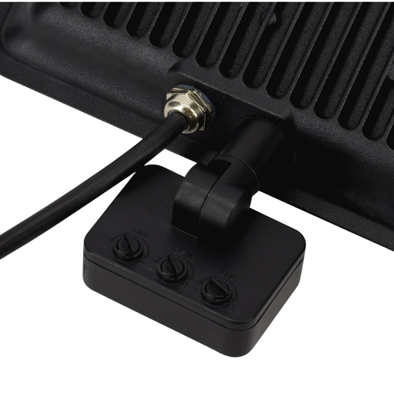 Projecteur LED Détecteur de Mouvement Crépusculaire 50W Extra Plat IP65 NOIR