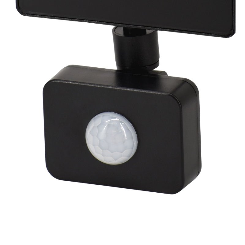 Projecteur LED Détecteur de Mouvement Crépusculaire 50W Extra Plat IP65 NOIR