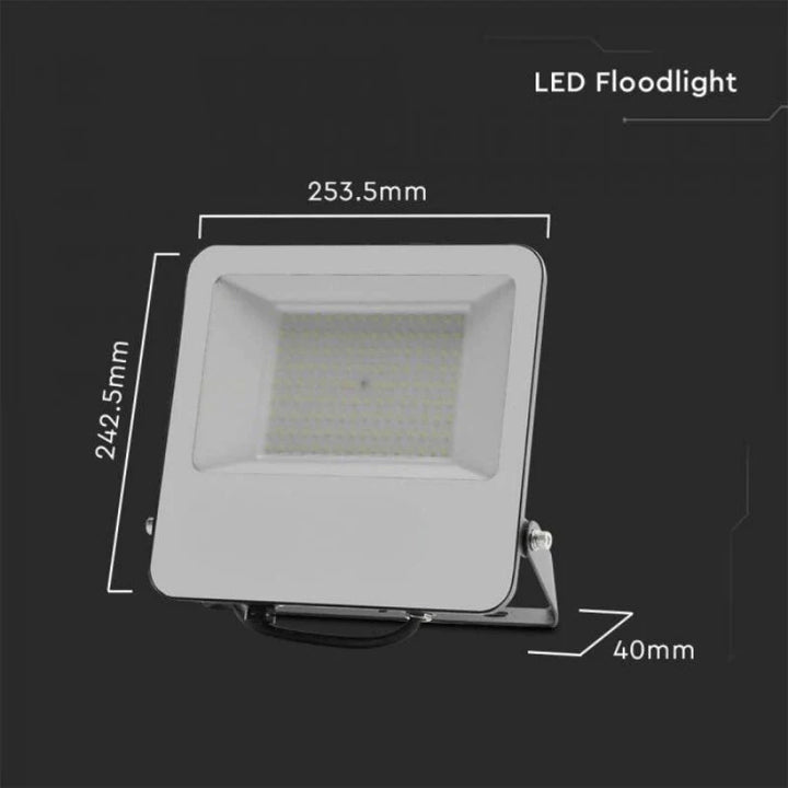 Gray LED spotlight 100W 185lm/W