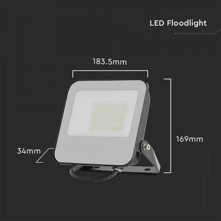 Gray LED spotlight 50W 185lm/W