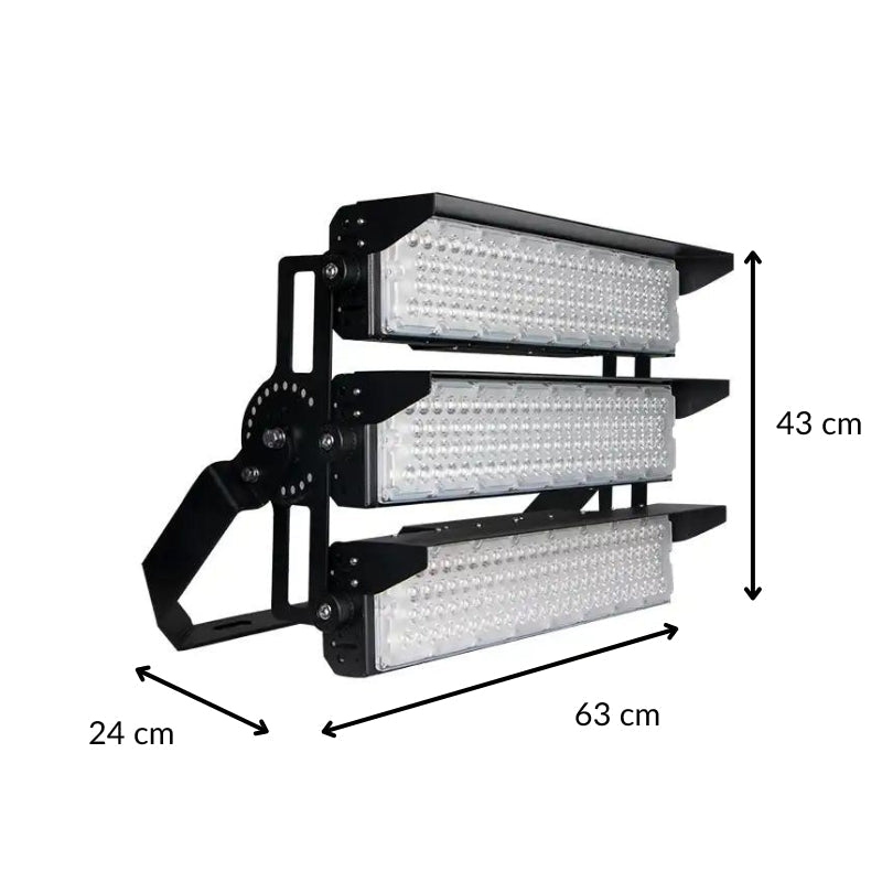Projecteur LED Puissant Industriel 750W 170lm/W IP66 Noir Orientable