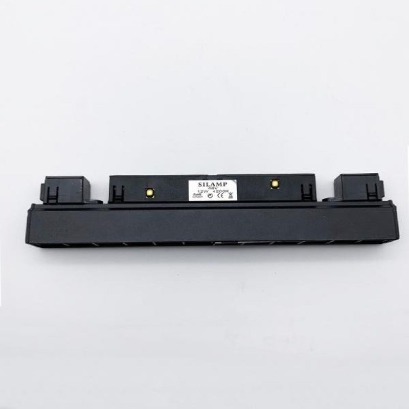 Projecteur LED sur Rail Magnétique 48V DC 12W Noir Fixe