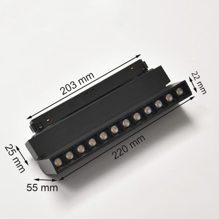 Projecteur LED sur Rail Magnétique 48V DC 12W Noir Orientable