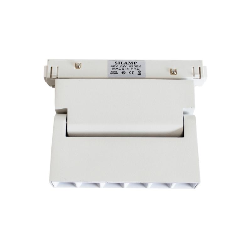 Projecteur LED sur Rail Magnétique 48V DC 6W Orientable Blanc