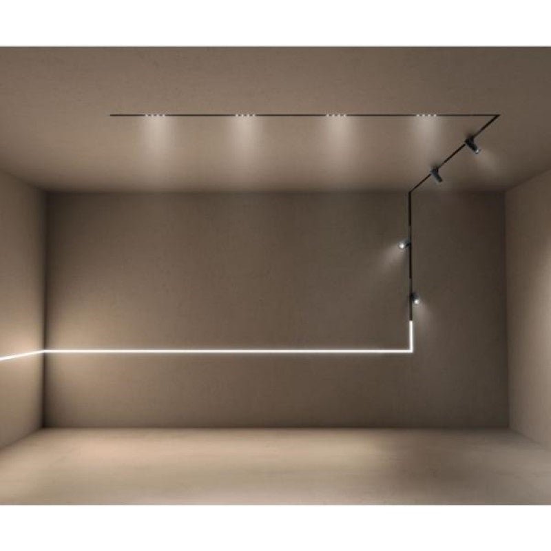 Projecteur LED sur Rail Magnétique 48V DC 6W Orientable Noir
