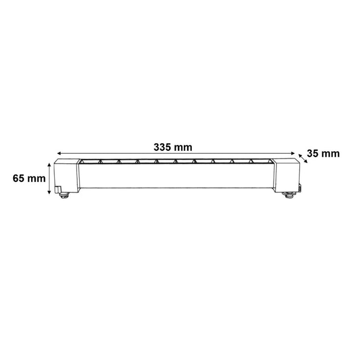 Projecteur Linéaire sur Rail Monophasé 20W 33cm Noir