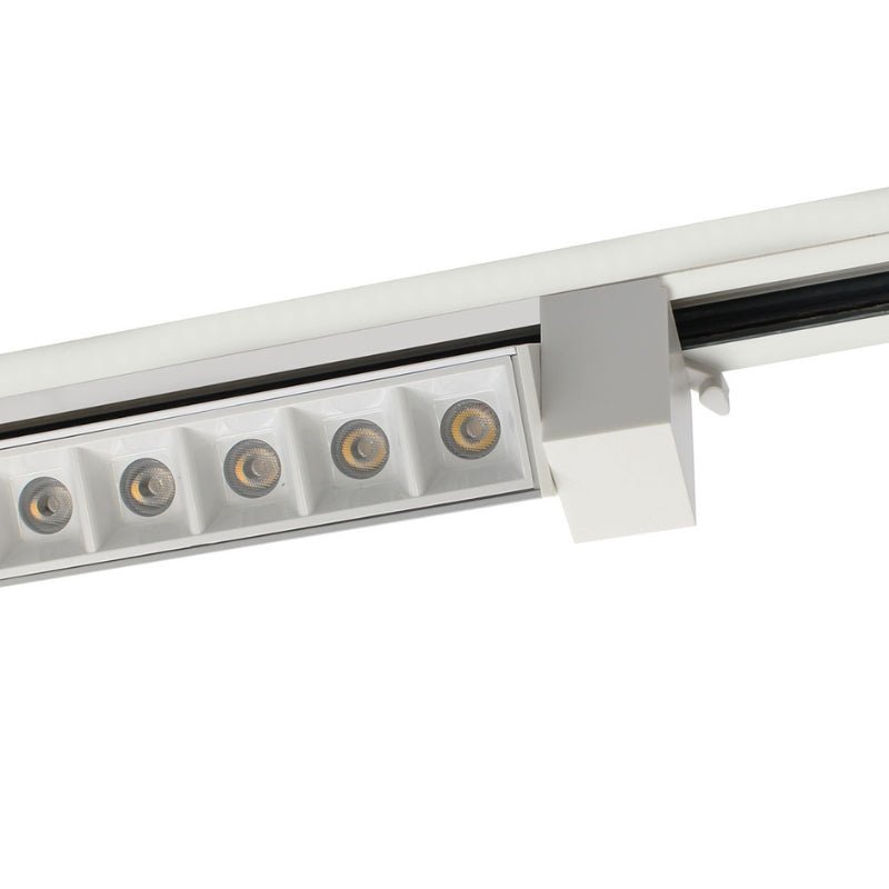 Projecteur Linéaire sur Rail Monophasé 20W 33cm Blanc